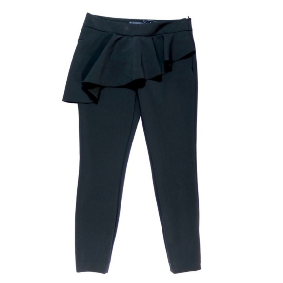 Zara Pants - Zara Trousers With Ruffled Waist Ankle Zip